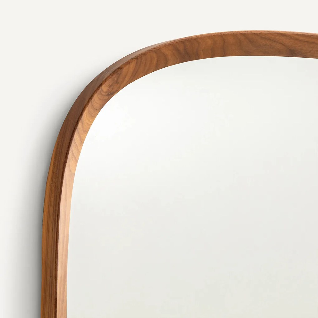 Organische spiegel, massief notenhout, H60cm, Orion