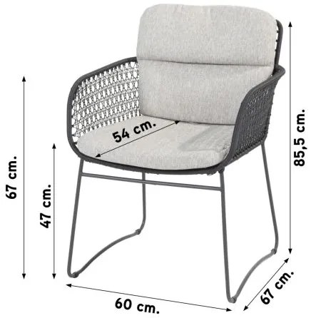 4 Seasons Aprilla/Montana Deens ovale tuinset - 280x113 cm. - 9-delig