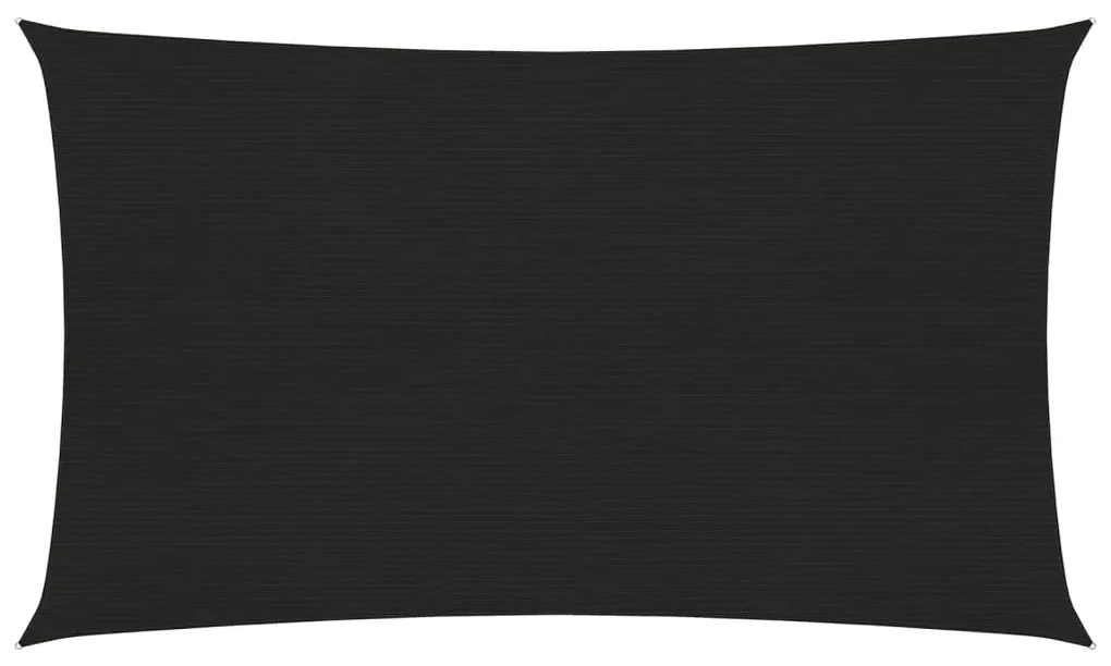 vidaXL Zonnezeil 160 g/m² 4x7 m HDPE zwart