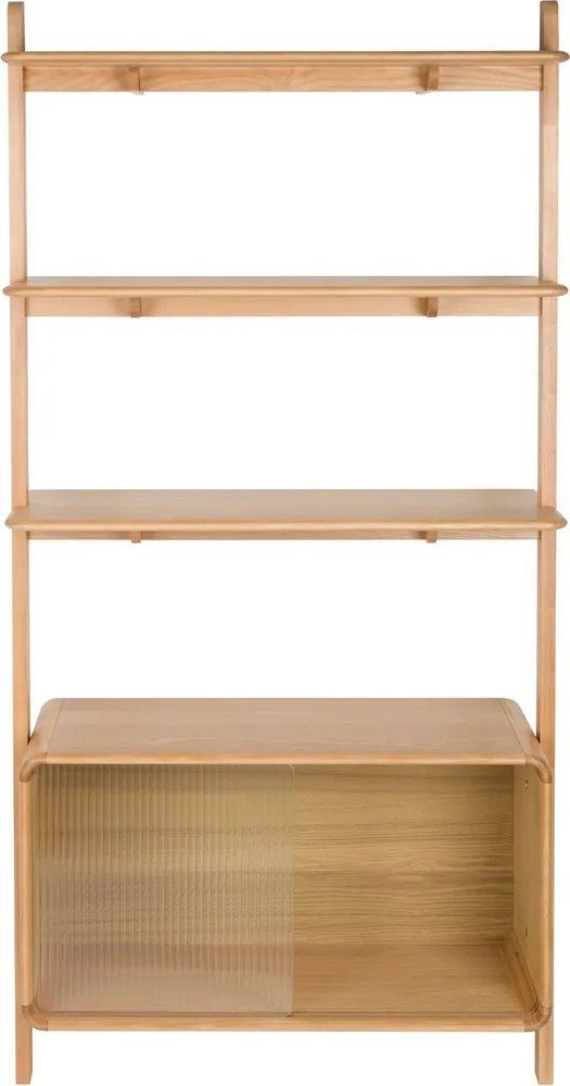 Zuiver Rise Natural Design Wandrek Gebogen Eikenhout - 90x35x180cm.