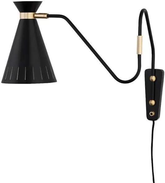 Warm Nordic Cone wandlamp zwart