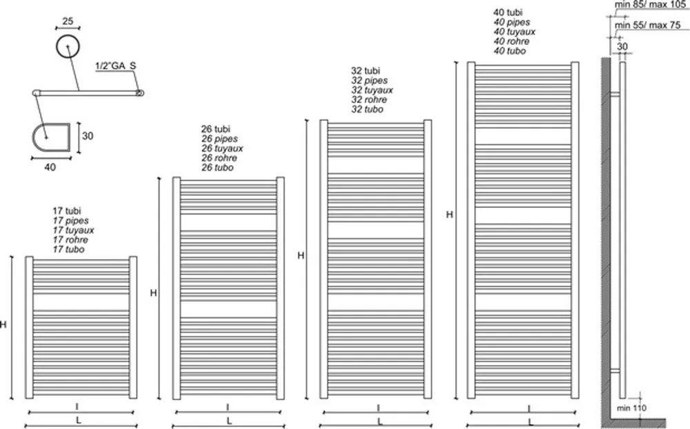 Calor Elara sierradiator wit 181.7x45cm 830W