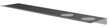 Hotbath &MORE Planchet - 60cm - inclusief bevestigings rails - 2 uitsparingen - voor zeepdispenser of beker - Geborsteld gunal PVD SH060H2BGP