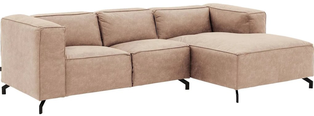 Goossens Bank Calvin beige, micro leer, 2-zits, modern design