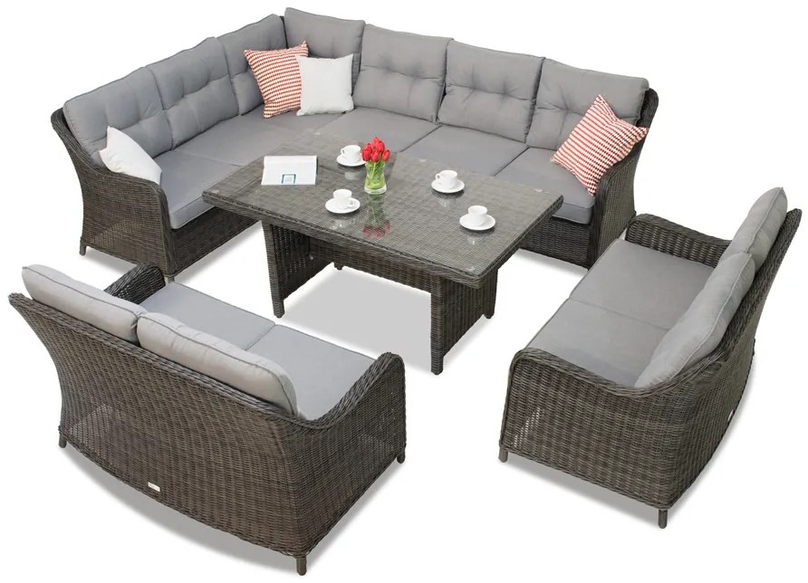 Garden Point hoektuinset Toledo Comida 9 antraciet