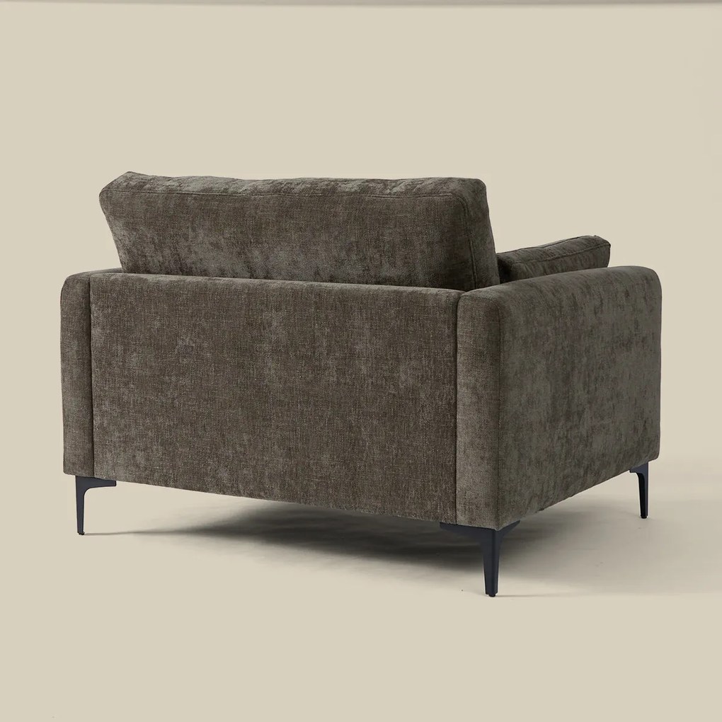 Fauteuil Grijsbruine Stof