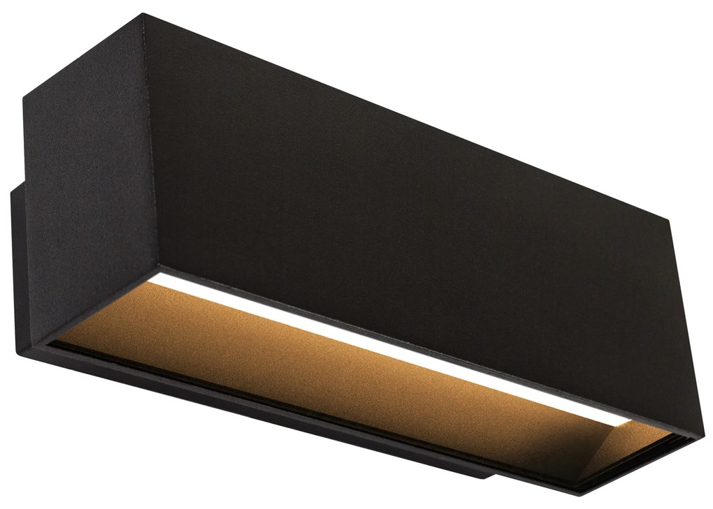 Segment Up en Down Muurlamp Zwart Medium