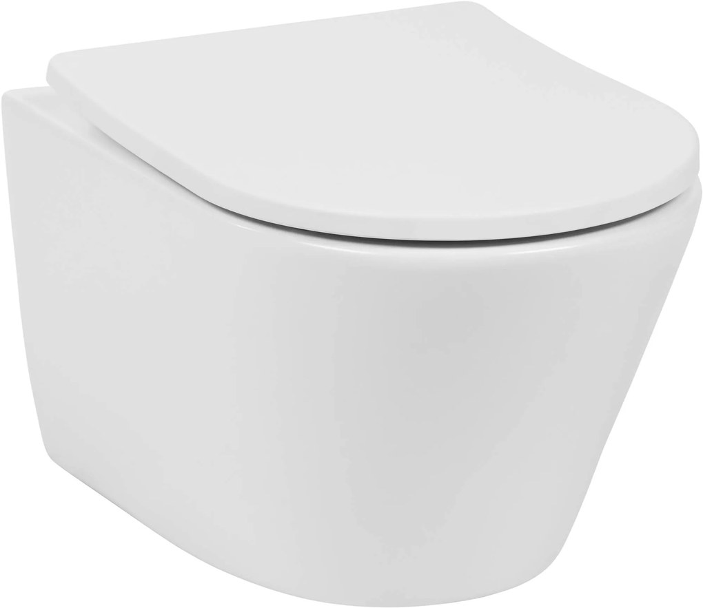 Saqu Sky 2.0 randloos hangtoilet 36x52x35cm Mat wit