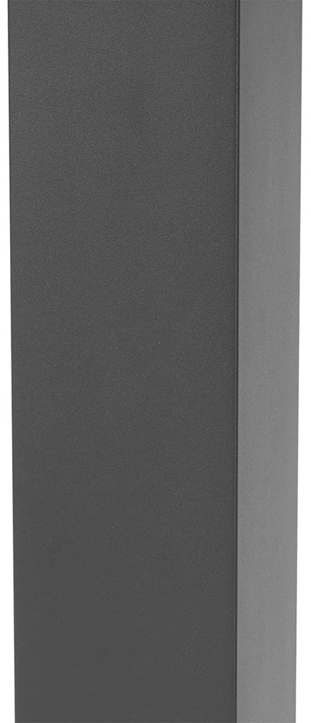 Buitenlamp donkergrijs met smoke glas met grondpin en kabelmof 80cm IP44 - Malios