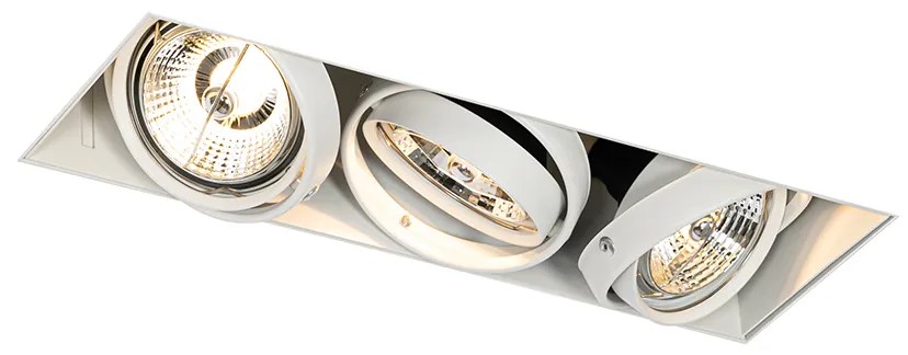 Inbouwspot wit GU10 AR70 trimless 3-lichts - Oneon