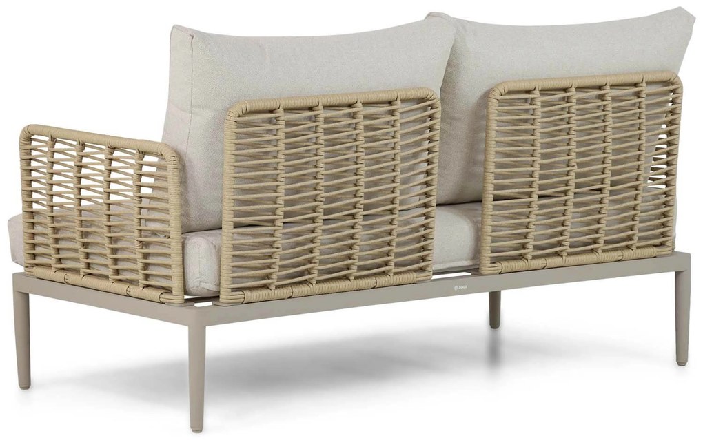 Stoel en Bank Loungeset 4 personen Wicker/Aluminium/Aluminium/wicker Taupe Coco Ibiza