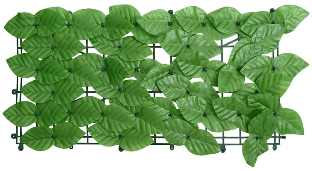 vidaXL Balkonscherm met groene bladeren 300x100 cm