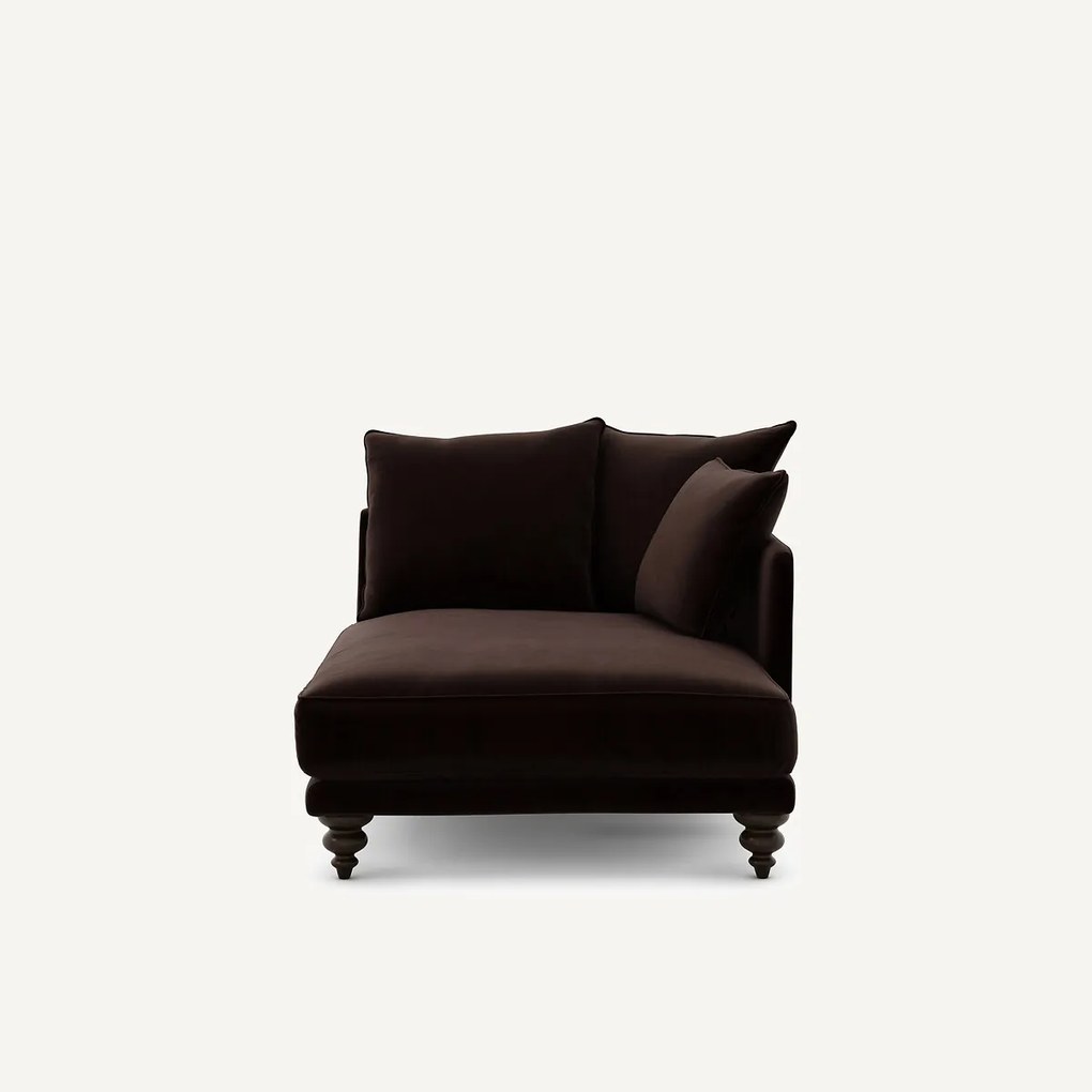 Longchair in fluweel, Lazare