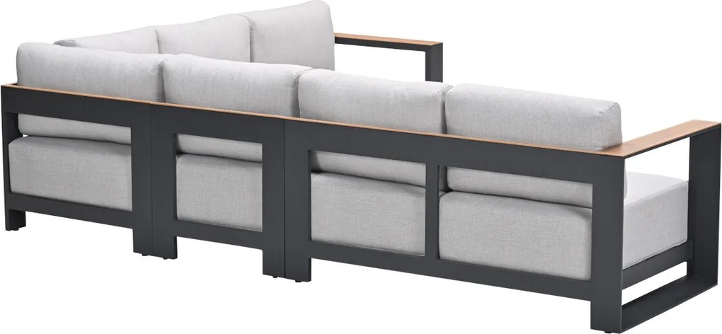 Garden Impressions Malakka loungebank 4-delig - light teak look