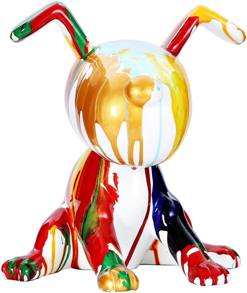 Decorationable | Beeld Beagle lengte 27 cm x breedte 27 cm x hoogte 25 cm multicolour decoratieve objecten synthetische hars decoratie woonaccessoires