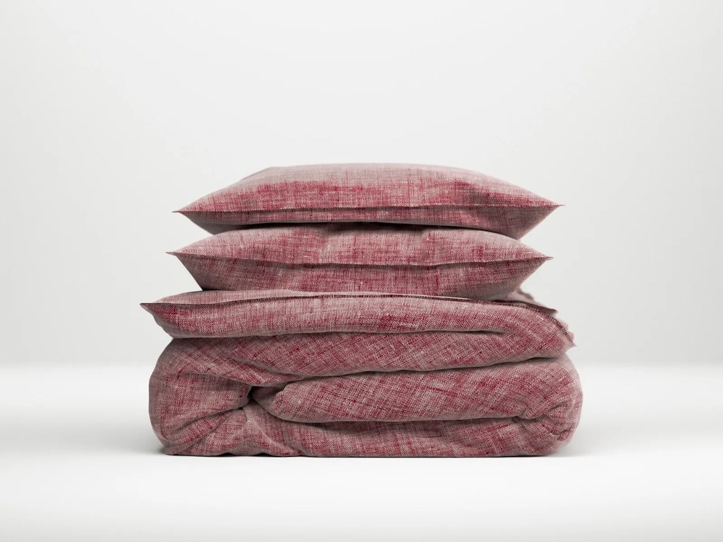 Zo!Home Lino Dekbedovertrek Wine Red – Bij Swiss Sense