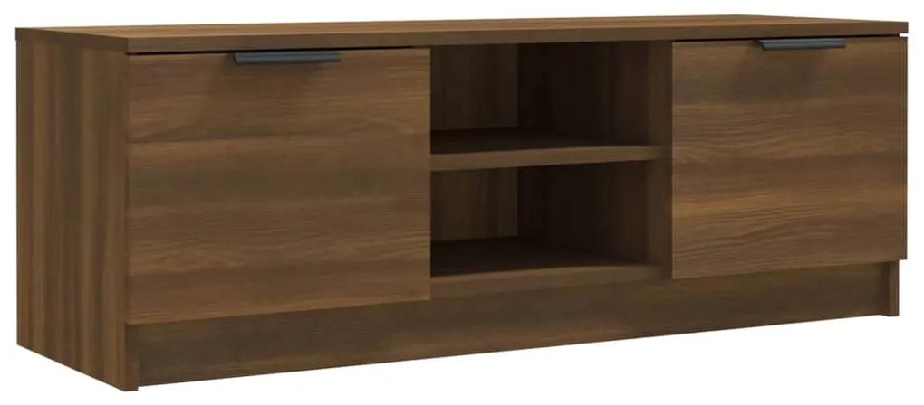 vidaXL Tv-meubel 102x35x36,5 cm bewerkt hout bruineikenkleurig