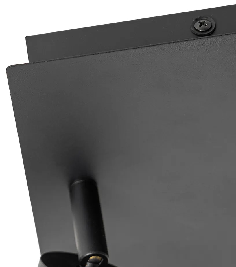 Smart badkamer spot zwart vierkant IP44 incl. 2 Wifi GU10 - Ducha