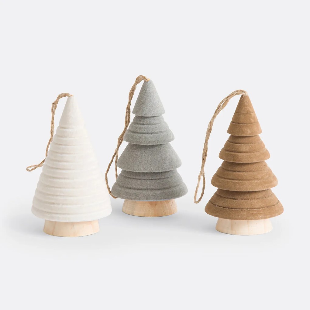 Set van 3 kerstbomen om op te hangen in vilt, Caspar