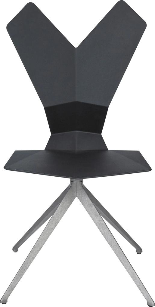 Tom Dixon Y Chair stoel met draaibaar onderstel aluminium zwart
