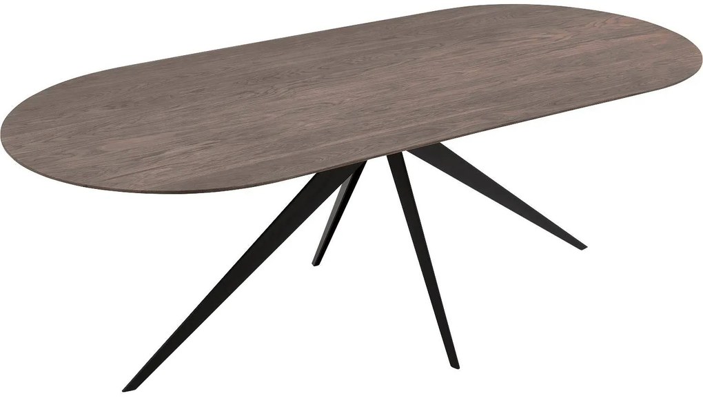 Goossens Excellent Eettafel Uniek, Semi rond 220 x 100 cm