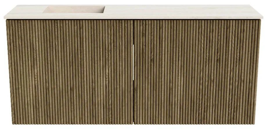 Mondiaz Joya DLux 90cm toiletmeubel dusk met wastafel faye links zonder kraangat meli