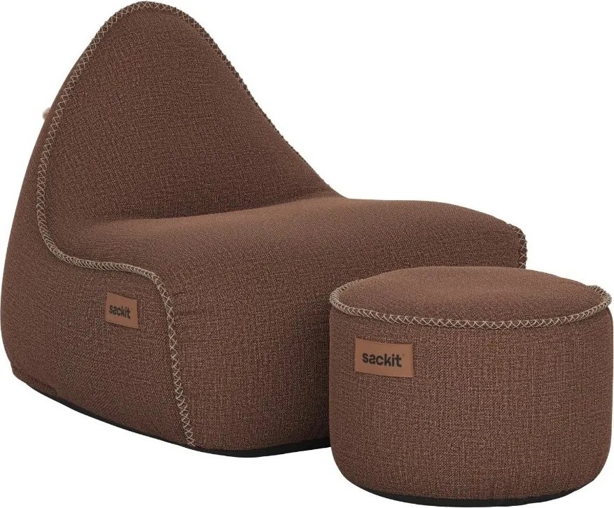 Cobana Lounge Stoel & Pouf Outdoor - Kirra Brown