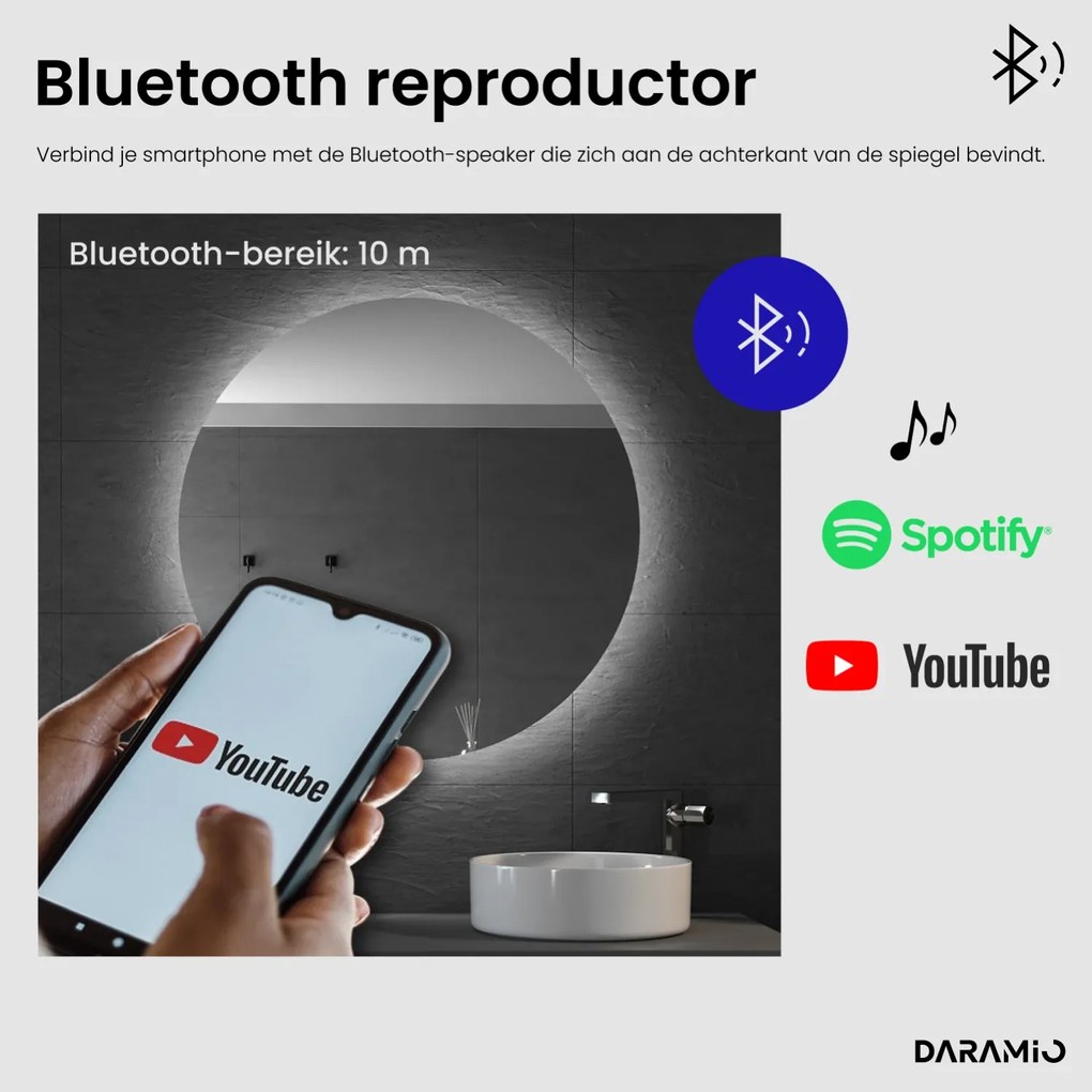 Atypische spiegel met LED-verlichting G10