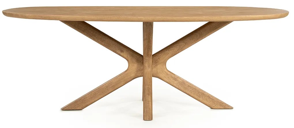 Eettafel Kruispoot Eiken 210 - 210 X 110cm.