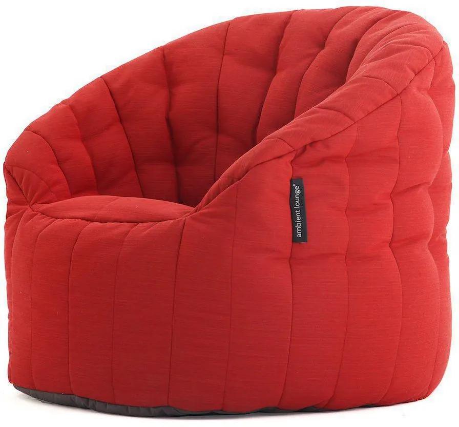 Ambient Lounge Outdoor Sunbrella Butterfly Sofa - Crimson Vibe