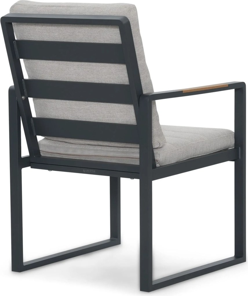 Tuinset 4 personen 200 cm Aluminium Grijs Lifestyle Garden Furniture Alessio/Brookline