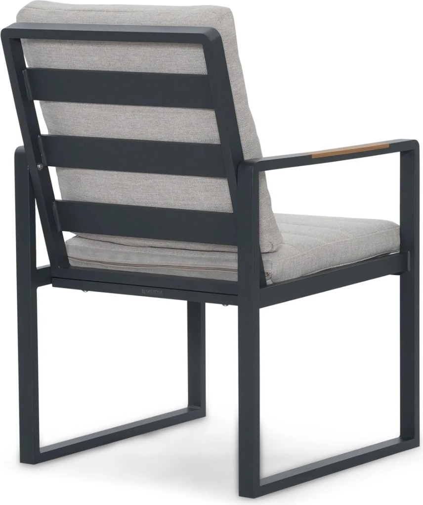 Tuinset 6 personen 210 cm Aluminium Grijs Lifestyle Garden Furniture Alessio/Creta