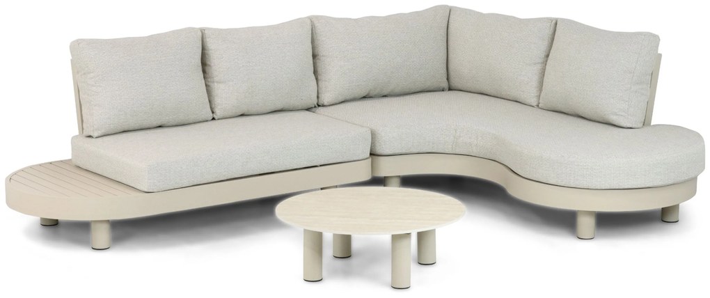 Loungeset tuin 5 personen Aluminium Taupe Lifestyle Garden Furniture Organio