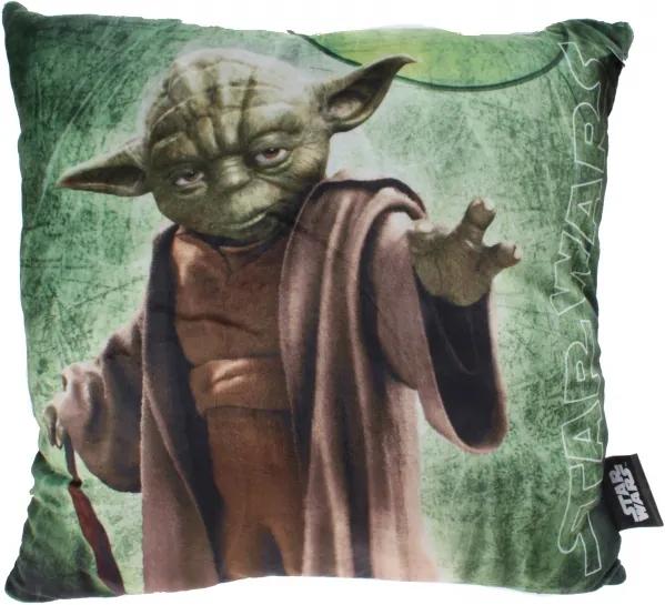 Star Wars Yoda Kussen jongens groen 34 x 34 x 11 cm