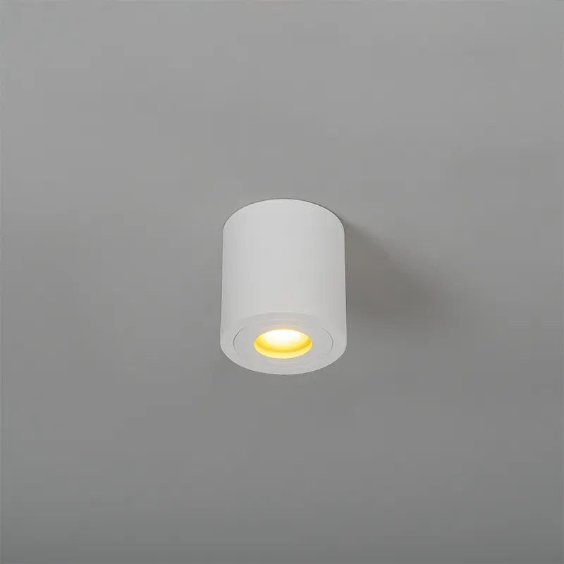 Moderne ronde plafondspot wit IP44 - Capa