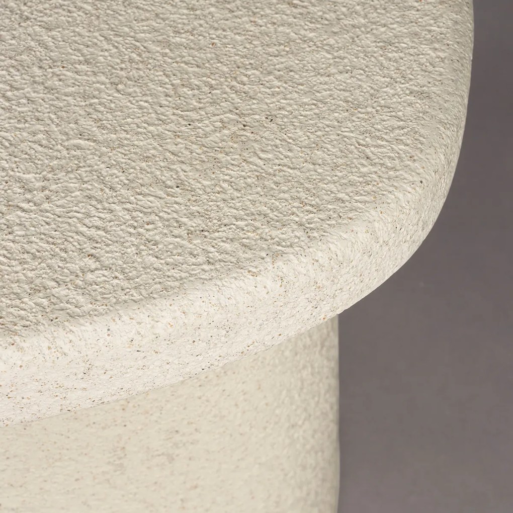 Dutchbone Veda High Witte Bijzettafel Organisch - 57 X 45cm.