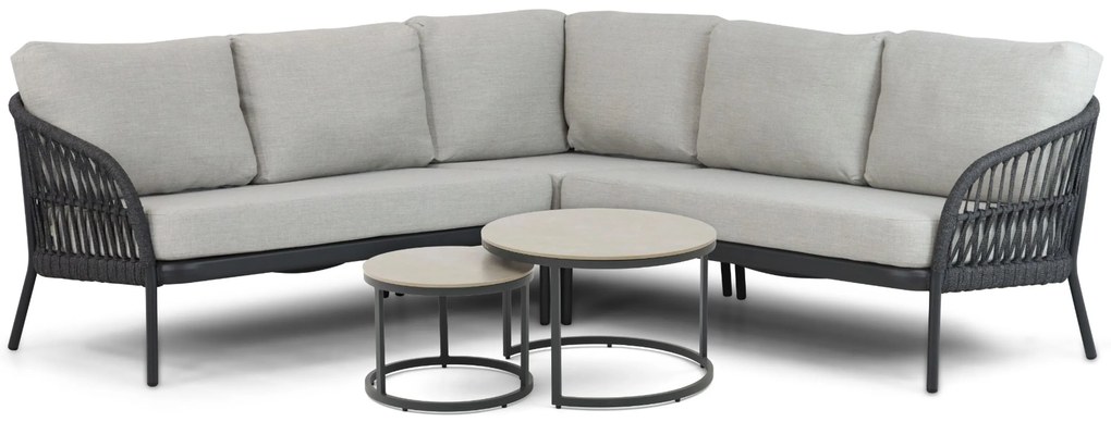 Hoek loungeset 5 personen Aluminium/rope Grijs  Coco Puerto/Santander