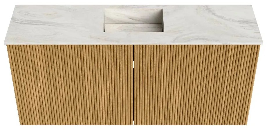 Mondiaz Joya DLux 90cm toiletmeubel oak met wastafel faye midden zonder kraangat ostra