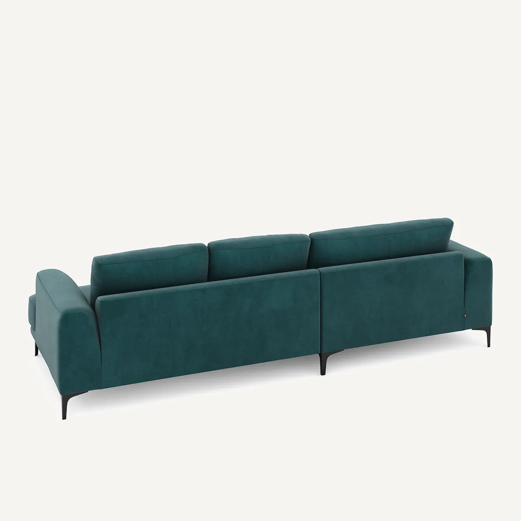 XL hoekbank links in fluweel, MARSILE