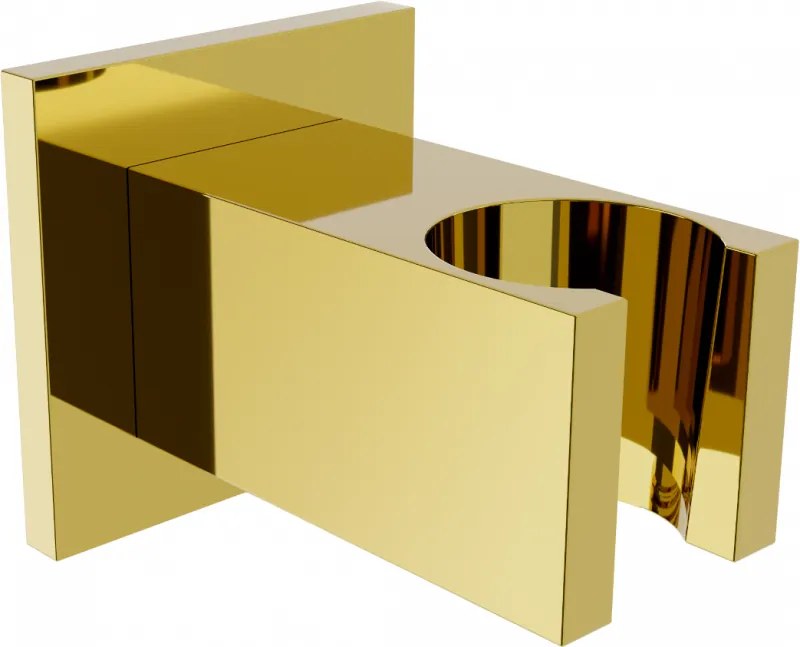 Mexen Cube douchehouder, goud - 79350-50