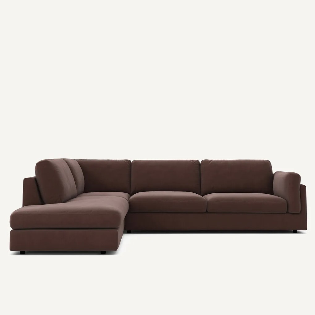 Ombouwbare hoekbank, in linnen fluweel, César