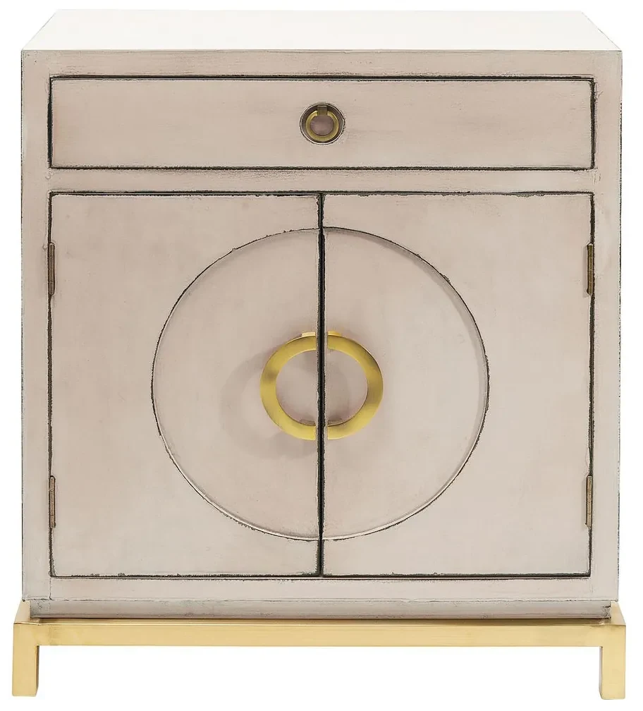 Kare Design Disk Roze Dressoir Met Goud - 76x45x86cm.