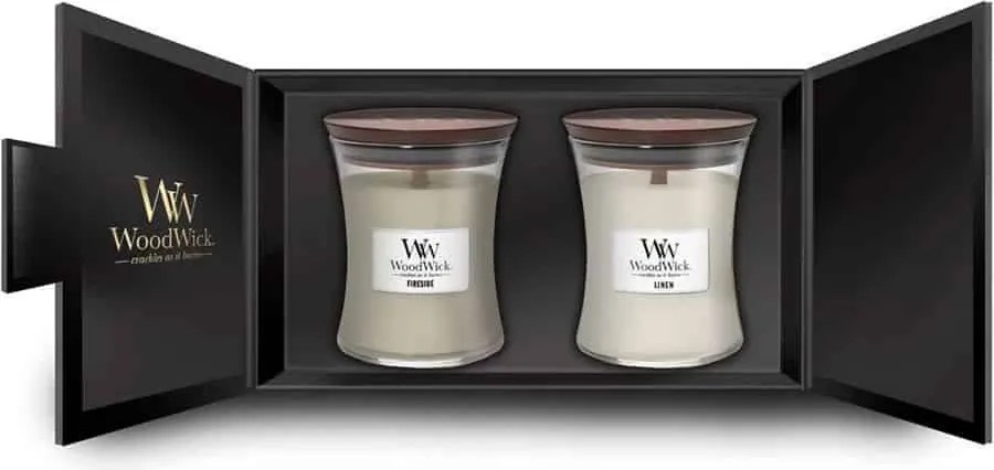 WoodWick geurkaars - Deluxe Giftset - Set van 2 medium candles