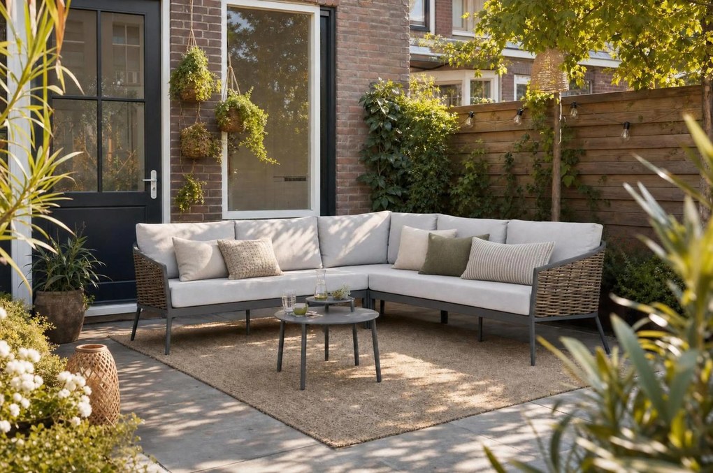 Hoek loungeset 5 personen Aluminium Taupe Coco Ewa/Pacific