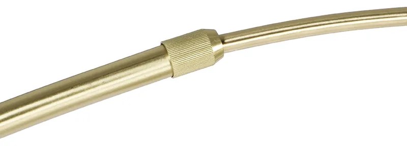 Booglamp messing met witte marmeren voet verstelbaar - XXL