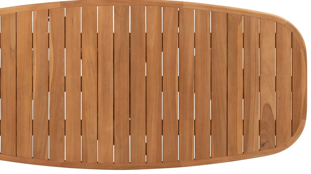 Taste by 4 Seasons Capri teak tuintafel met barrelvormig blad 240 x 110 cm SALE Tuintafel houtkleur weerbestendig