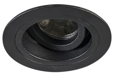 Set van 6 Moderne inbouwspot zwart 9,2 cm draai- en kantelbaar - Chuck