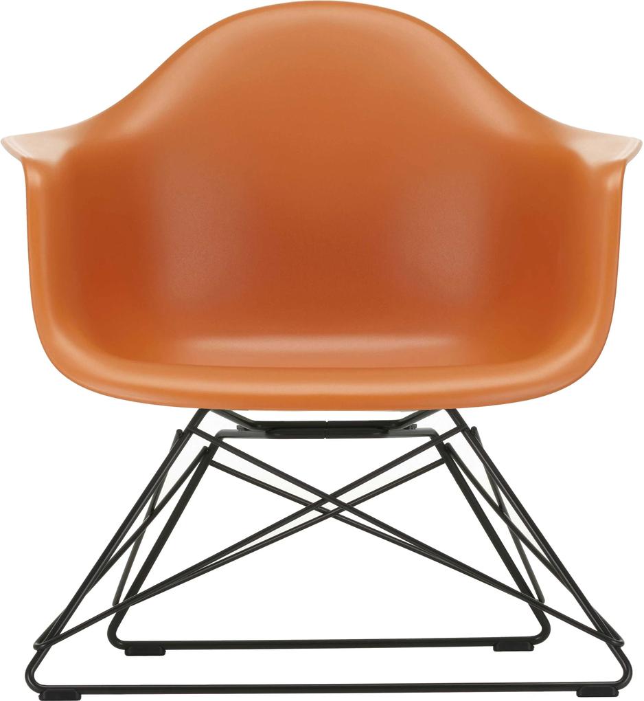 Vitra Eames LAR loungestoel onderstel zwart rusty orange