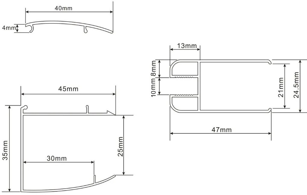 Mueller Augsburg Inloopdouche 500x2000 Anti-kalk