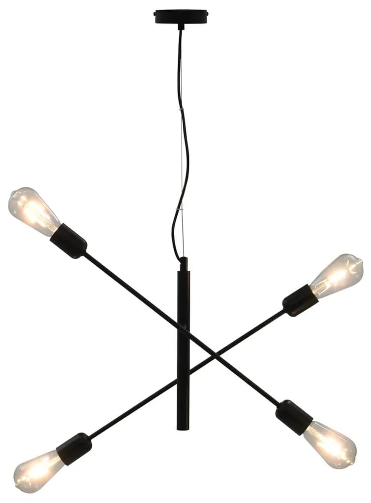vidaXL Plafondlamp E27 zwart